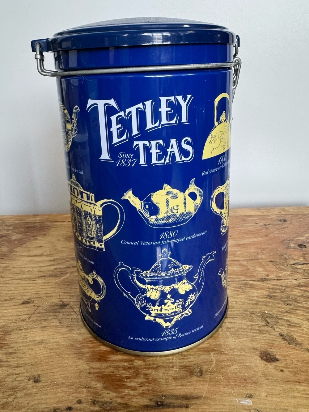 Tetley tea, canister, storage tin